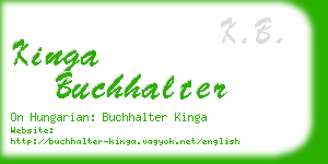 kinga buchhalter business card